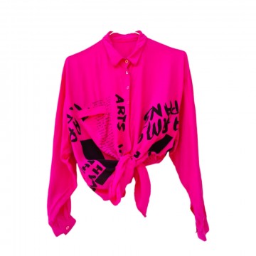 Vintage Skjorte (L/XL) Pink Arts